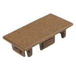 Terminación de Viga Co-Extruded G04 Teak 45mm x 90mm