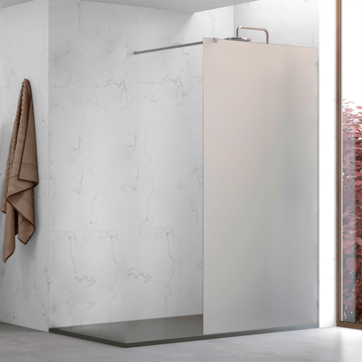 09HKM0200010012 Mampara de Baño Fija Esmerilada 1001-2 80cm - Imagen 1