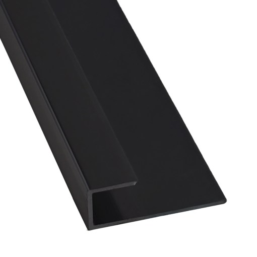 10EFBO00C00BLCK Perfil de Inicio / Terminación Negro 2500mm x 10 unidades - Imagen 1