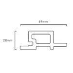 Perfil de Terminación End Revestimiento Exterior Co-Extruded G04 Teak - Imagen 3