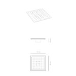 Rejilla Cuadrada Moderna 15cm x 15cm X-JK051F - Imagen 2