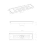 Rejilla Lineal Moderna 10cm x 30cm X-JK056F - Imagen 4