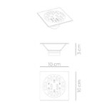 Rejilla Cuadrada Clásica 10cm x 10cm A-1130F - Imagen 3