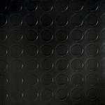 Piso de Goma Moneda Negro 3mm en Rollo 10 m2