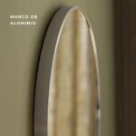 Espejo Redondo de Aluminio Gris - Imagen 3