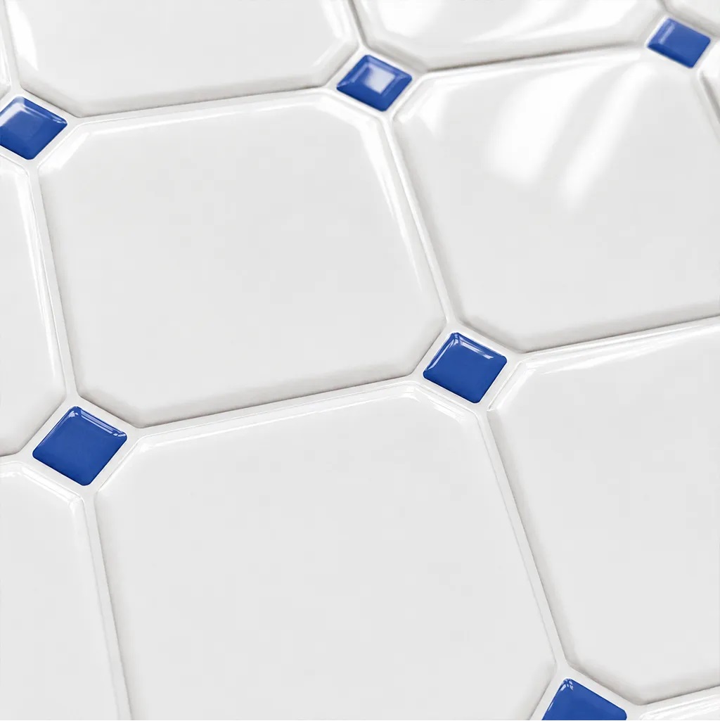 646 Cerámica autoadhesiva - Square Azul x10 unidades - Imagen 1