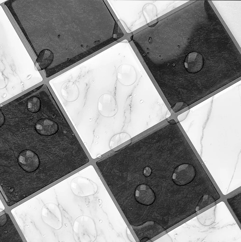665 Cerámica autoadhesiva - Square Negro x10 unidades - Imagen 1